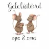 Anillustration Ansichtkaart Gefeliciteerd opa&oma