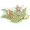 Anillustration Ansichtkaart Muisjes op een blad