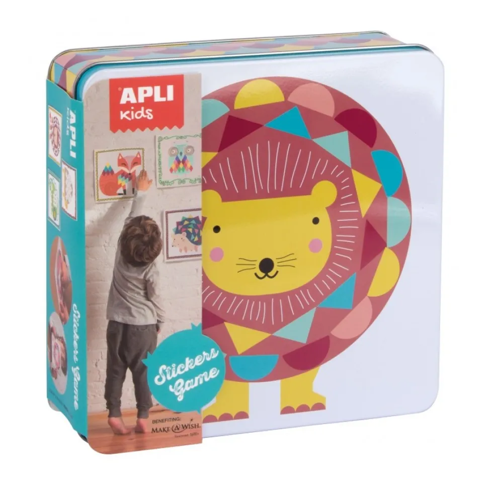 APLI Kids Stickerspel in Blik Geometrische Dieren