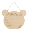 BamBam Houten Beer Muurhanger