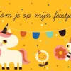 Bora Uitnodigingskaart Eenhoorn 6-delig