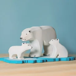 BumbuToys IJsberen op ijsschots Set 4-delig