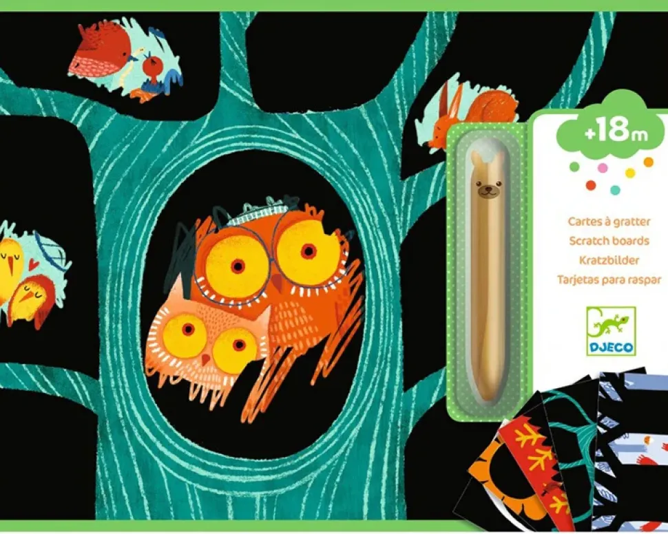 Djeco Kraskaarten Learning about animals