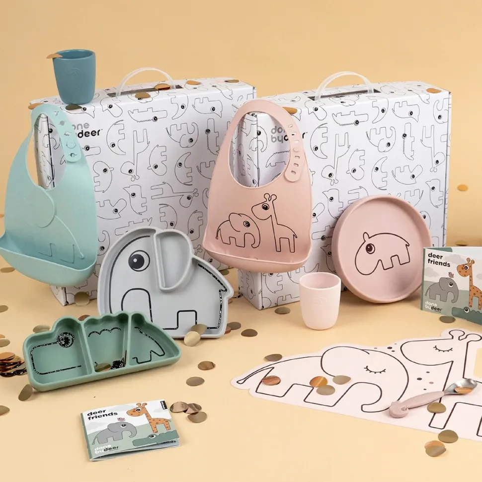 Done by Deer Kinderservies Cadeauset Siliconen Blue