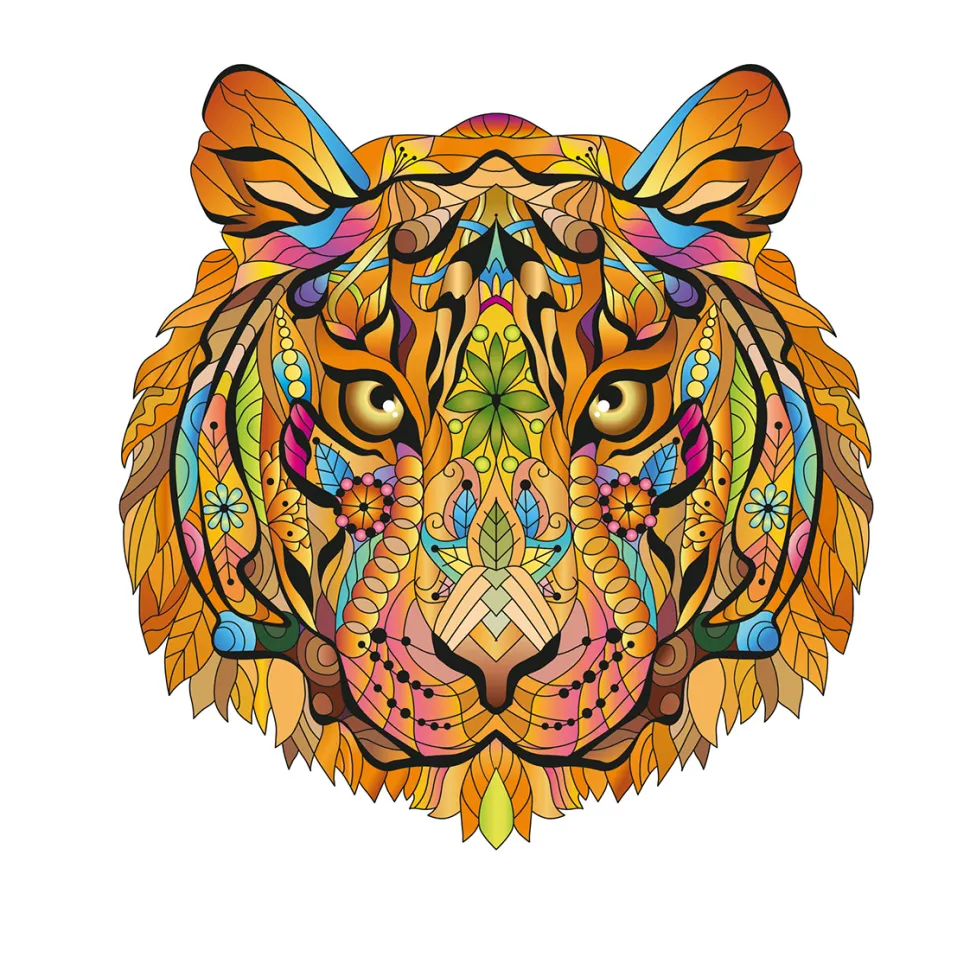 Eureka Regenboog Houten Puzzel Tijger