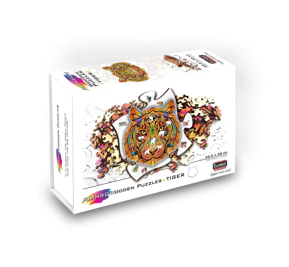 Eureka Regenboog Houten Puzzel Tijger