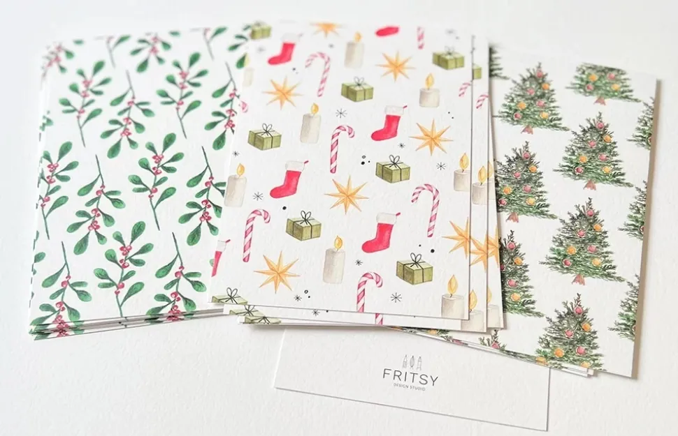 Fritsy Kerstkaart Hulsttakken met Envelop