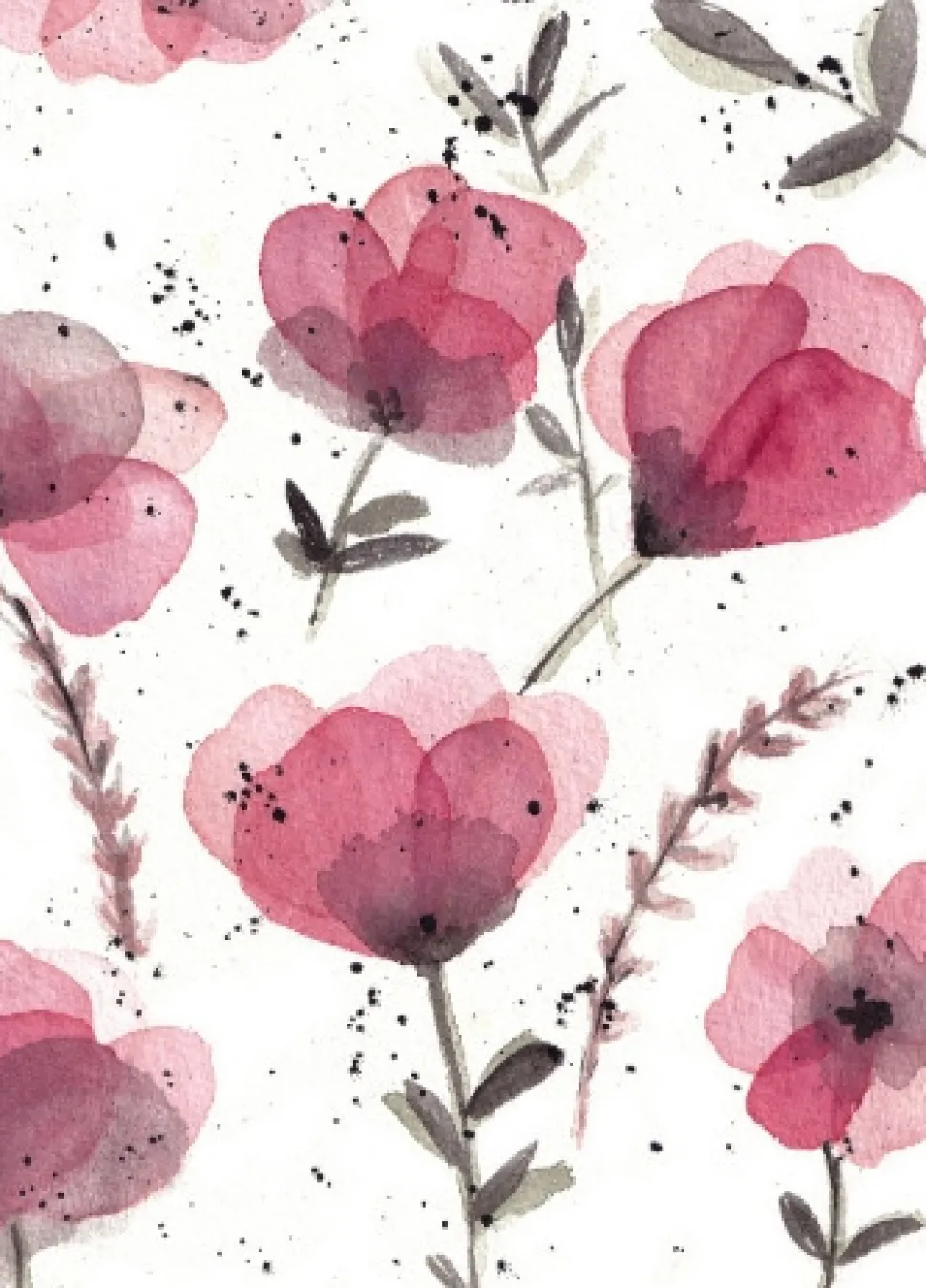 Fritsy Postkaart Paarse Bloemen