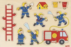 Goki Puzzel Brandweer Staand Hout