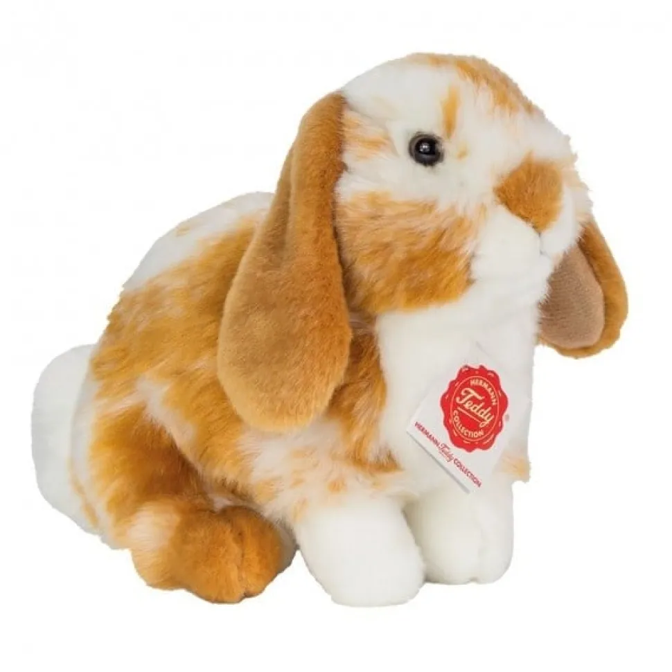 Hermann Teddy Knuffel Haas Zittend Lichtbruin