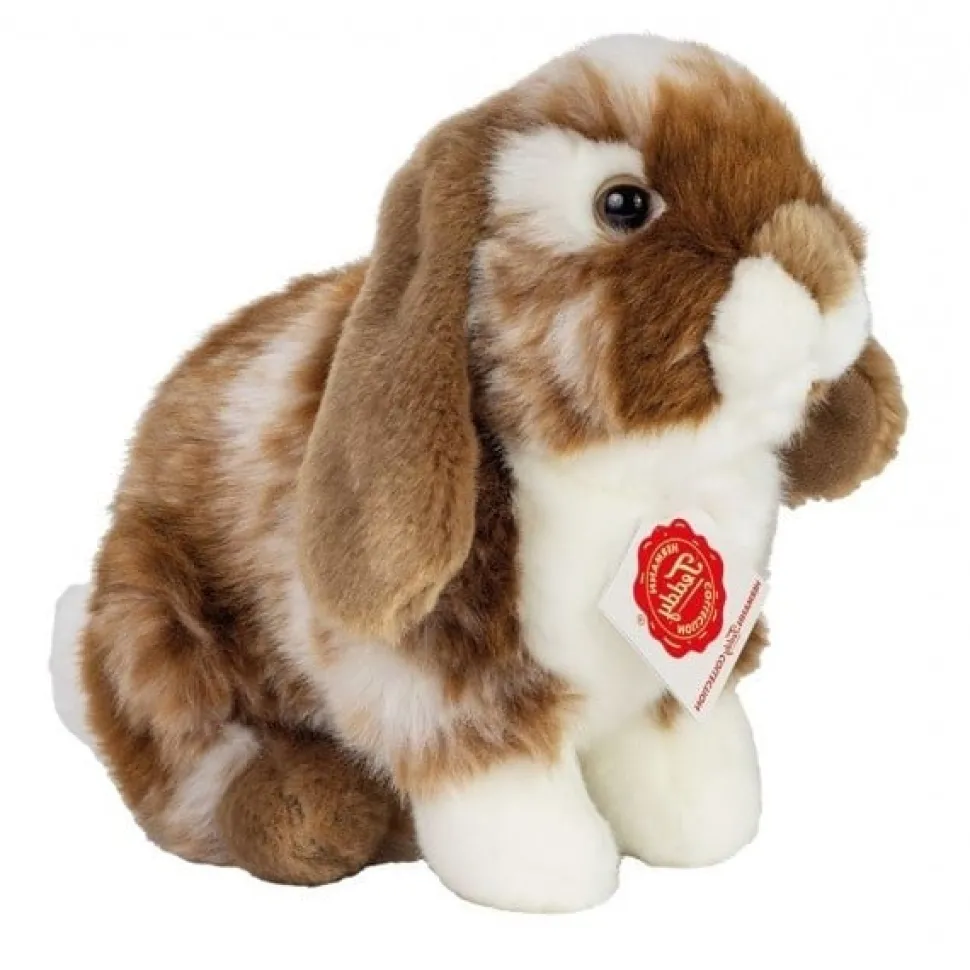 Hermann Teddy Knuffel Haas Zittend Donkerbruin