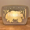 Het Houtlokael Naamlamp Bosdieren Hout