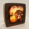 Het Houtlokael Seizoenslamp Premium Walnotenhout Walnut