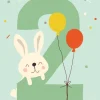 Kaart met Envelop 2 Bunny