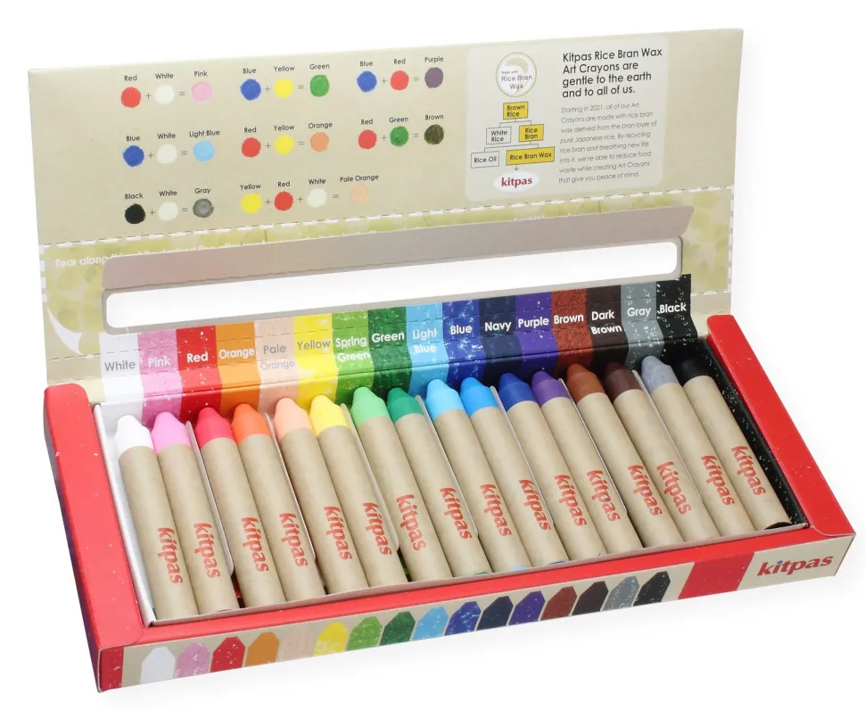 Kitpas Rijstwax (Raam)Krijt Medium Set 16-delig