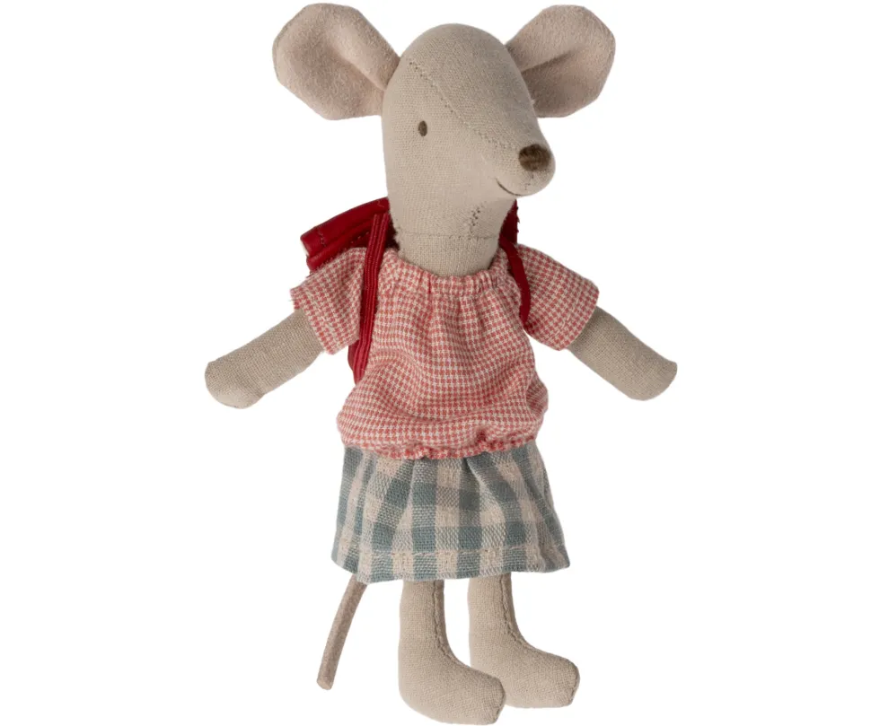 Maileg Knuffelmuis Tricycle Big Sister Red