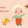 Postkaart Hello little girl