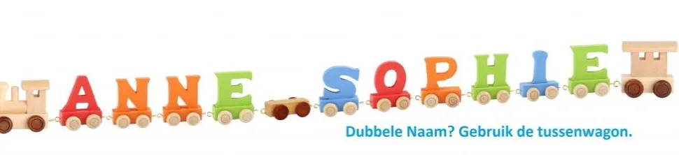 Small Foot Lettertrein Letters Natuurlijk