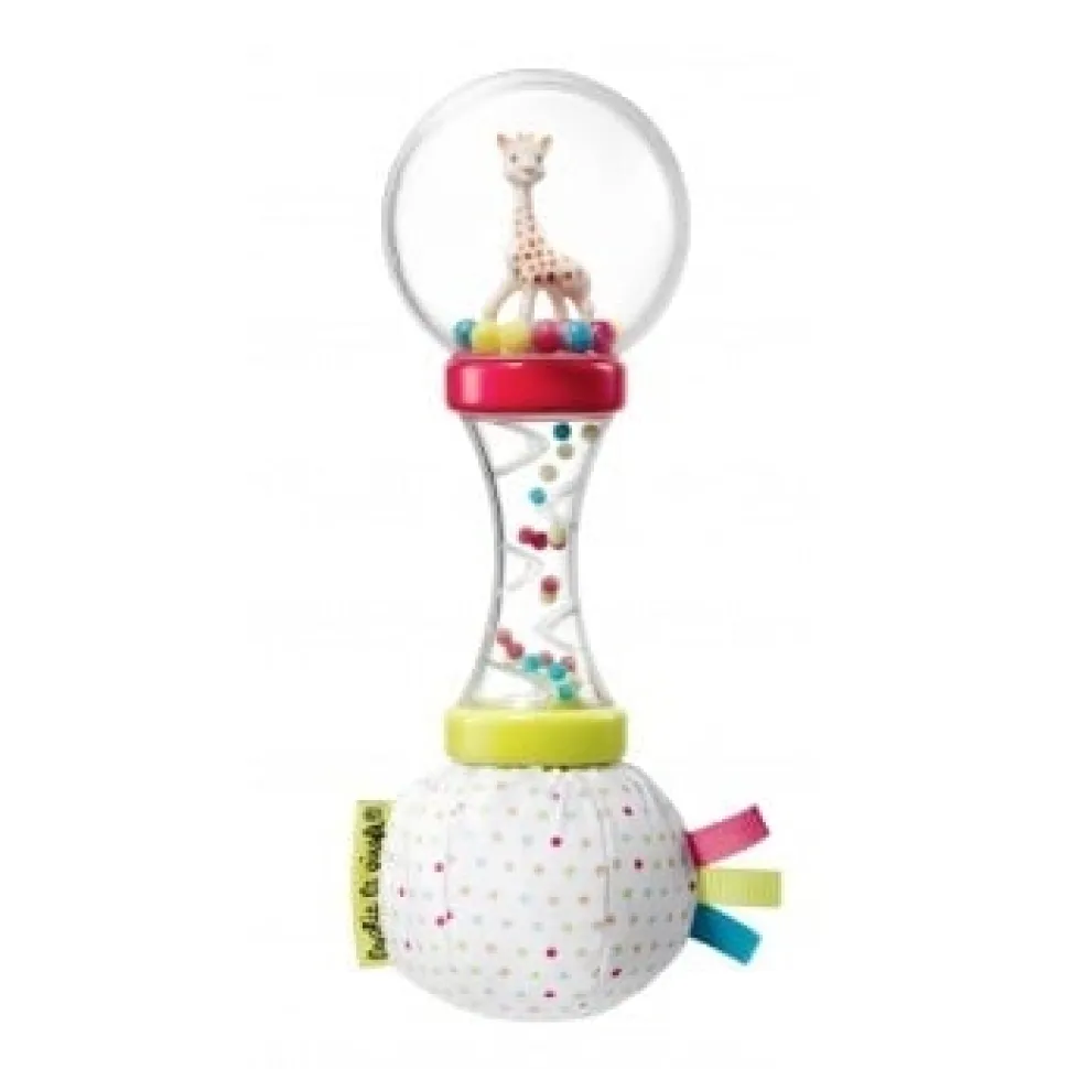 Sophie de Giraf Zachte Maracas Rammelaar in Wit-Rood Geschenkdoosje