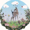 Sticky Tales Muursticker Groot Hert met Vriendjes