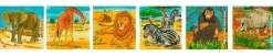 Weizenkorn Blokkenpuzzel Afrika Dieren Hout