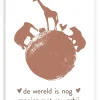 Wenskaart de wereld is nog mooier met jou erbij (terra)
