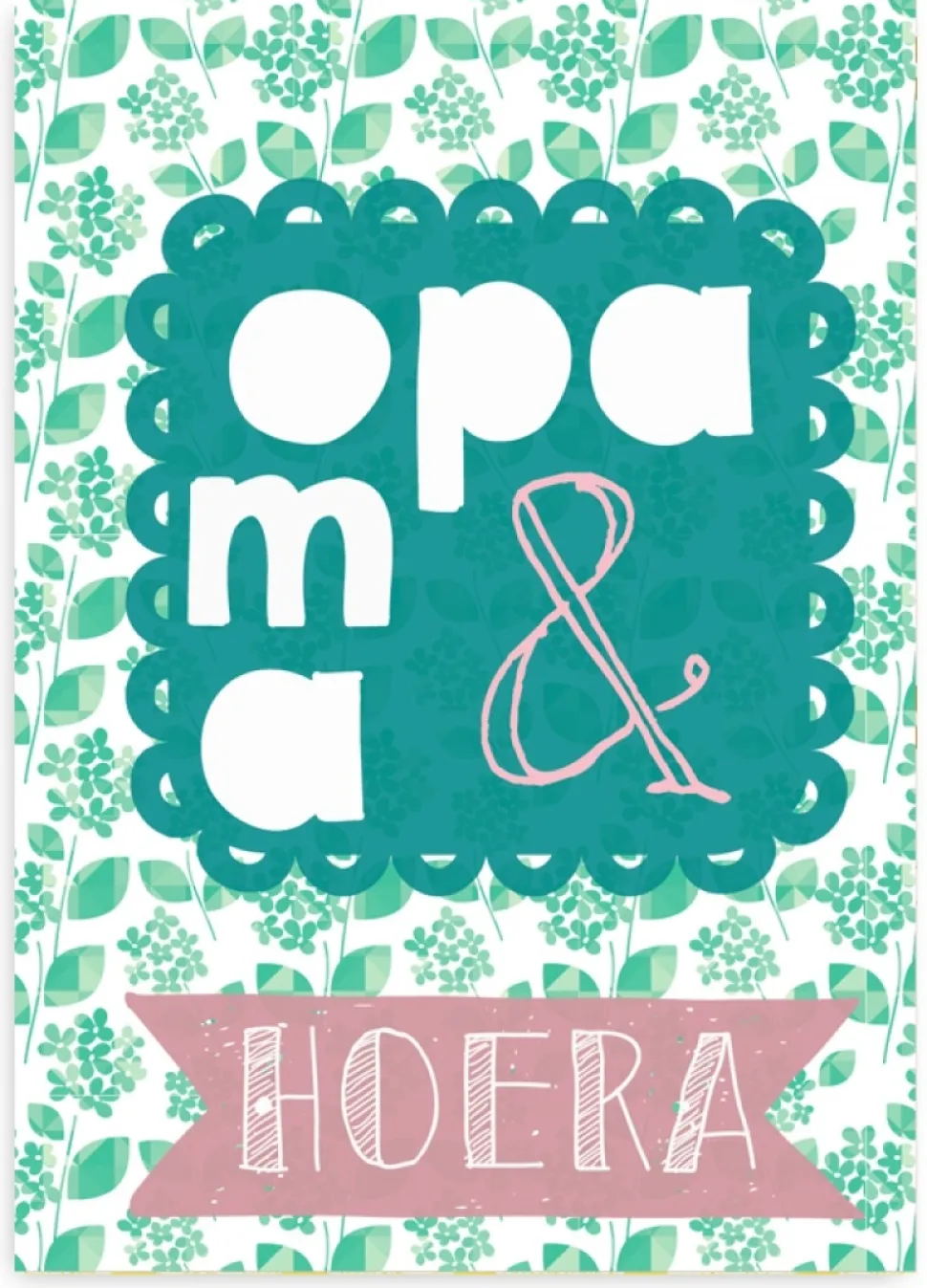 Wenskaart (Gefeliciteerd) Opa en Oma Hoera