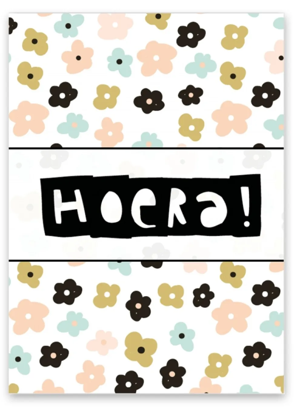 Wenskaart Hoera!