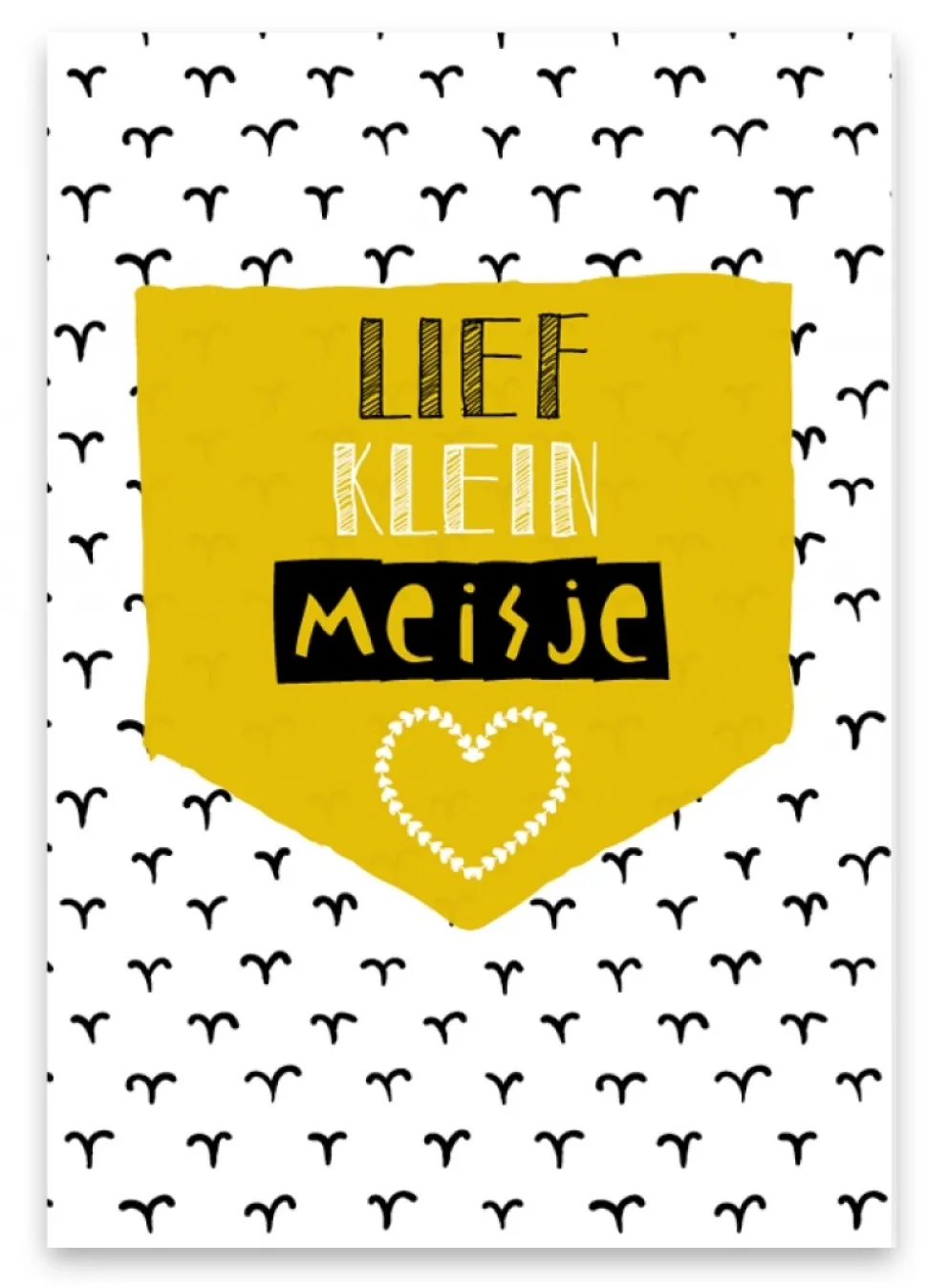 Wenskaart Lief Klein Meisje