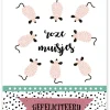 Wenskaart Roze Muisjes Gefeliciteerd