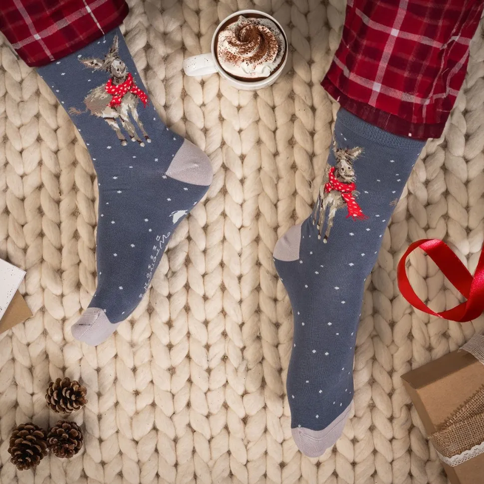 Wrendale Designs Kerstsokken - Donkey Men's Christmas Sock