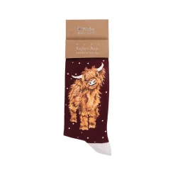 Wrendale Designs Kerstsokken Man A Highland Cow